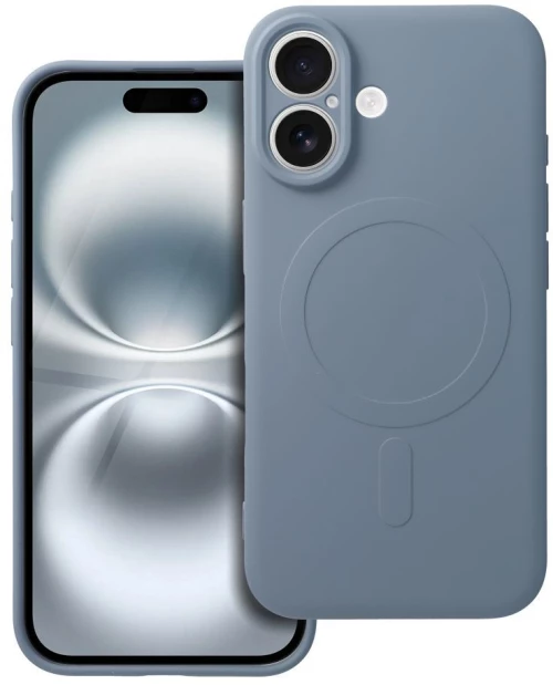 SILICONE MAG COVER case compatible with MagSafe for SAMSUNG S25 light blue