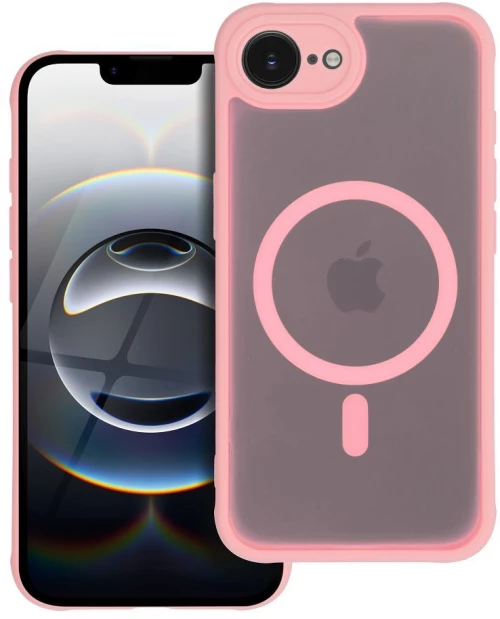 FULL MATTE MAG COVER case compatible with MagSafe for IPHONE 16E (SE 4 2025) light pink
