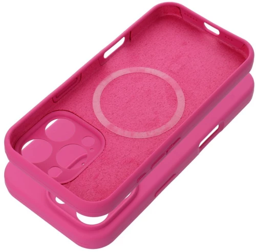 Case SILICONE 2mm for IPHONE 15 Pro Max compatible with MagSafe pink