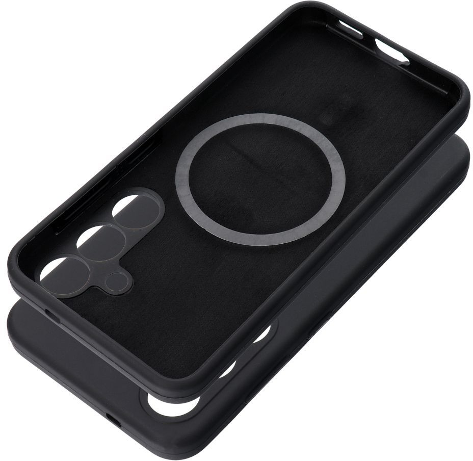 Case SILICONE 2mm for SAMSUNG S25 Edge compatible with MagSafe black