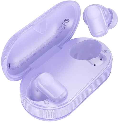 HOCO wireless earphone bluetooth TWS EQ19 purple
