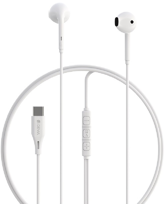 Devia wired earphones Kintone A3 Digital USB-C white