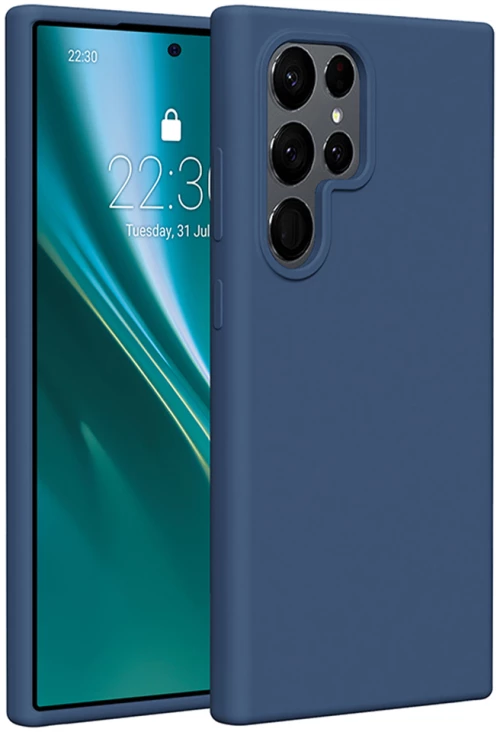 Etteri Silicone case for Samsung Galaxy S24 Ultra dark blue