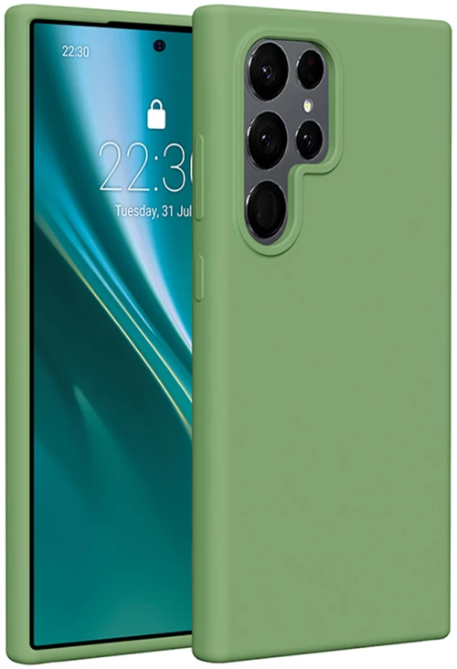 Etteri Silicone case for Samsung Galaxy S24 Ultra light green