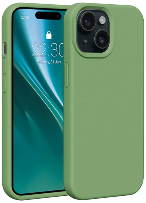 Etteri Silicone case for iPhone 13 6,1" light green