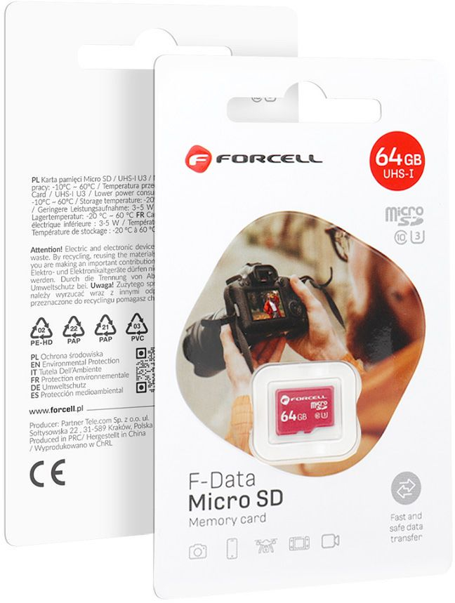 FORCELL F-DATA memory card 64GB UHS-I U3 class 10