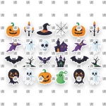Βρώσιμα σχέδια Halloween v4 - 24τμχ