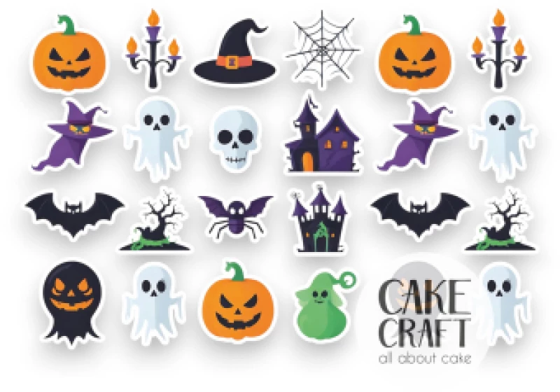 Βρώσιμα σχέδια Halloween v4 - 24τμχ