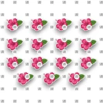 Βρώσιμα σχέδια Exotic Flowers - 15τμχ