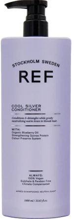 Ref Stockholm, Cool Silver, Sulfates-Free, Hair Conditioner, Neutralising Warm Tones, 1000 ml