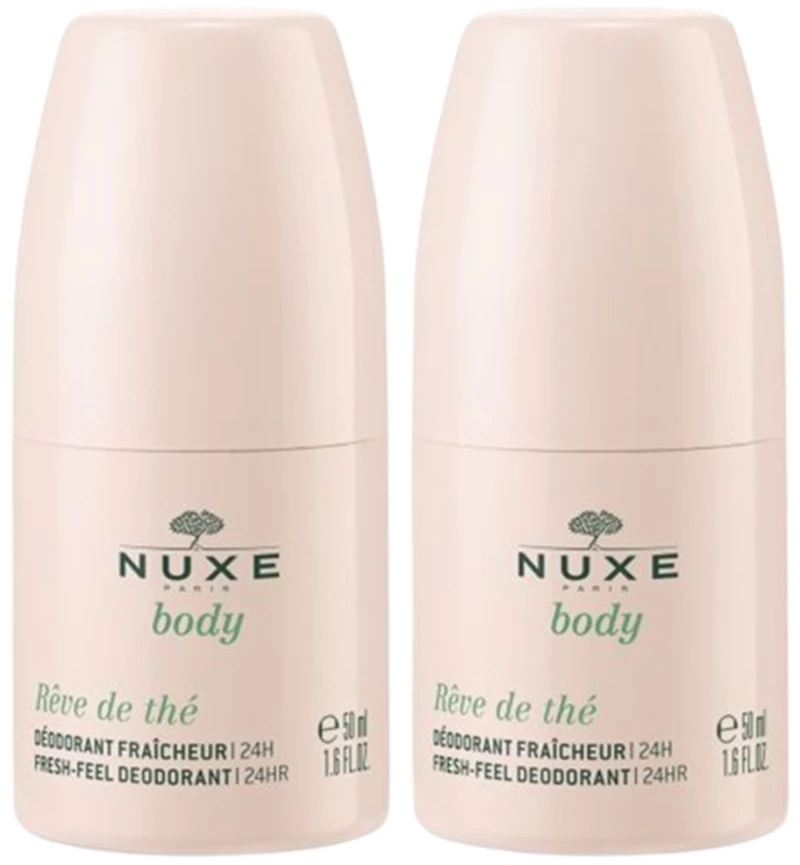Set Duo, Nuxe, Reve de The, Vegan, Refreshing, Deodorant Roll-On, For Women, 2 pcs, 50 ml