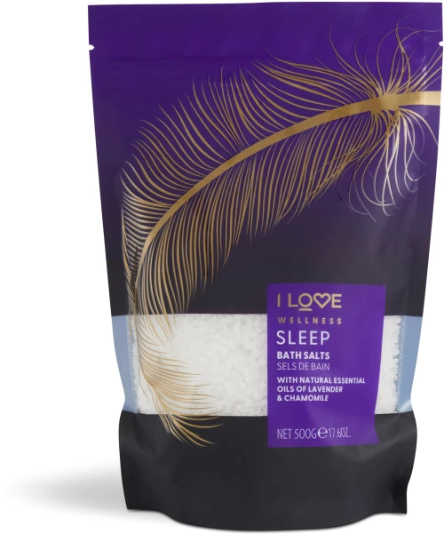 I Love, Wellness Sleep, Essential Oils, Bath Salt, 500 g