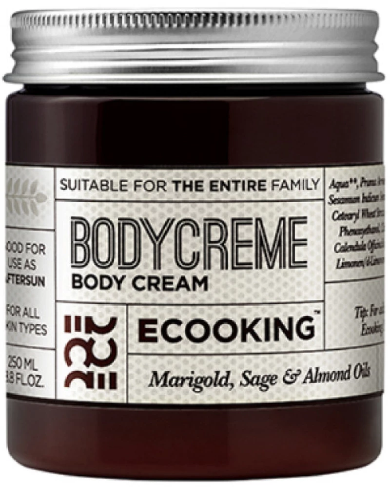 Ecooking, BodyCreme, Almond Oil, Moisturizing, Body Cream, 250 ml