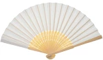 Βεντάλια Γυναίκεια ξύλινη Με Σχέδιο 21cm 98735-12 Λευκό Λευκό