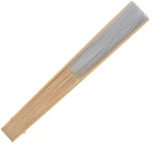 Βεντάλια Γυναίκεια ξύλινη Με Σχέδιο 21cm 98735-12 Λευκό Λευκό