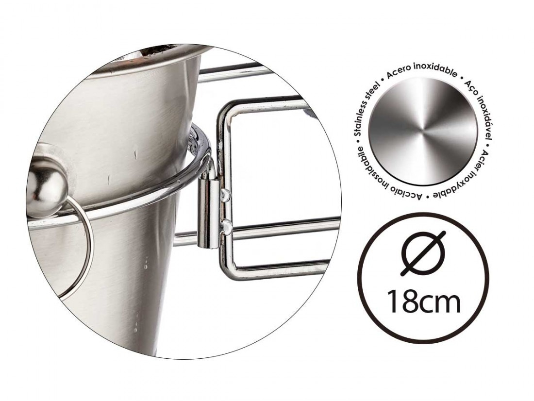 Θήκη σαμπανιέρας μεταλ.Φ20x 8,5 cm.