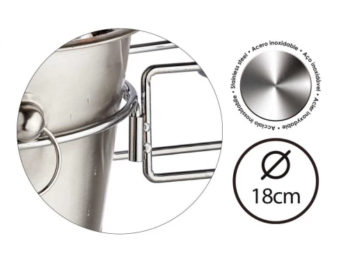 Θήκη σαμπανιέρας μεταλ.Φ20x 8,5 cm.