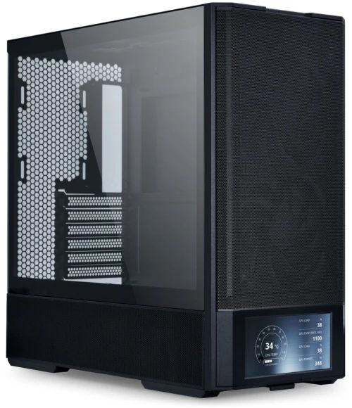 Lian Li LANCOOL 207 DIGITAL Black - 6" LCD Screen - ATX PC Case (4 FANS) 2 x 140mm & 2 x 120mm PWM