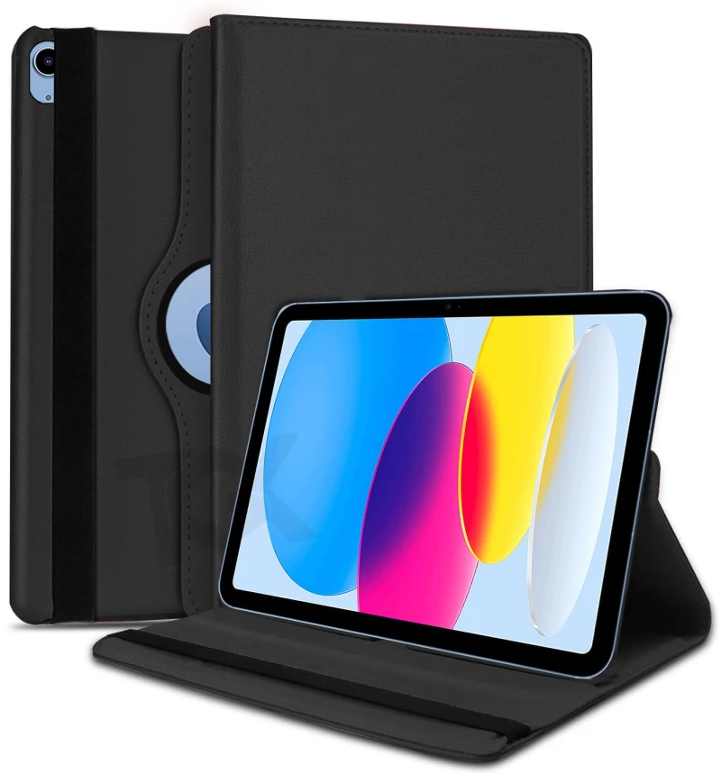 Θήκη Tablet Περιστρεφόμενη Book Style για iPad 10 2022 10.9 - Μαύρο