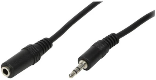 LogiLink Καλώδιο Ήχου 10μ 3.5mm Αρσενικό σε 3.5mm Θυληκό - Μαύρο