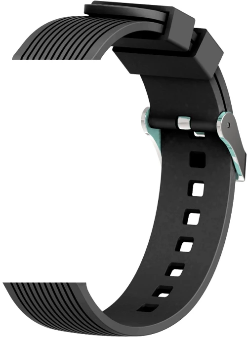 Devia Universal Λουράκι TPU Σιλικόνης για Ρολόι Smartwatch 22mm - Μαύρο