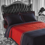 Παπλωματοθήκη Υπέρδιπλη (Σετ) (230X250) Mcdecor Gramma Red - MCDECOR - 230X250