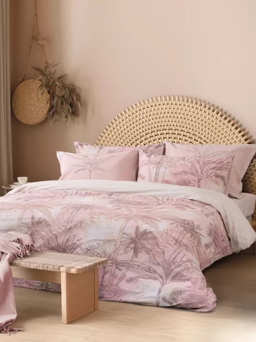 Σετ Σεντόνια Curacao Ροζ, Σομόν Υπέρδιπλα (2 x 240x260 + 2 Μαξιλαροθήκες 52x72)