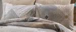 Μαξιλαροθήκη Εμπριμέ Καλλιρόη 603 50X70 Grey-Mocha 70/30 Cott/Pol - -