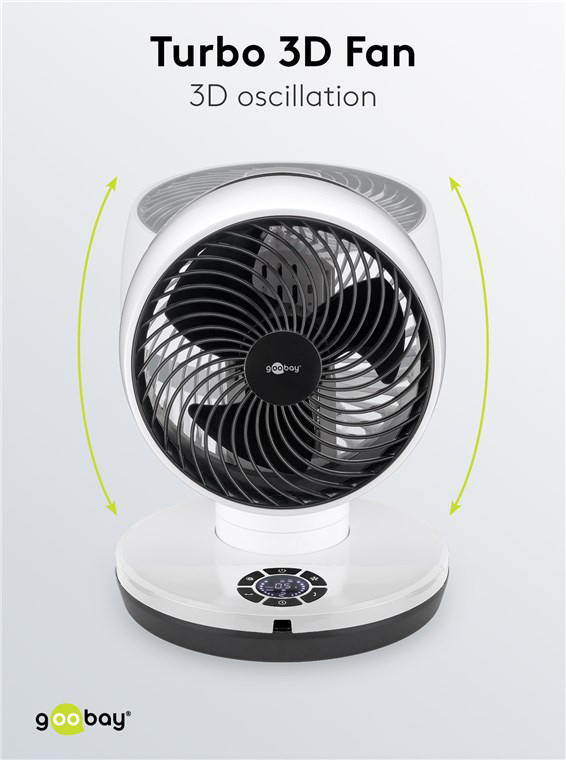 GOOBAY ανεμιστήρας δαπέδου 59515 με χειριστήριο, 23cm, 70W, λευκός