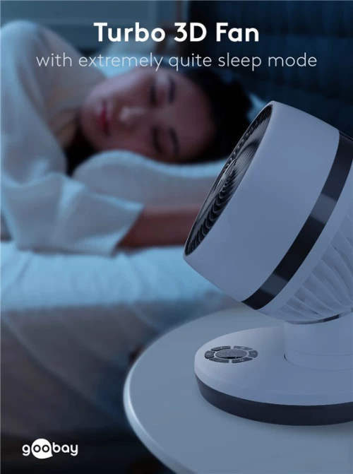 GOOBAY ανεμιστήρας δαπέδου 59515 με χειριστήριο, 23cm, 70W, λευκός