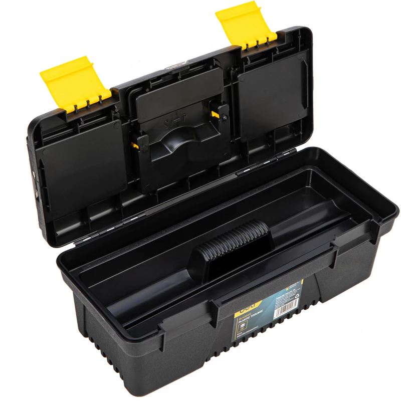 Plastic Tool Box Deli Tools EDL432412, 12'' (yellow)