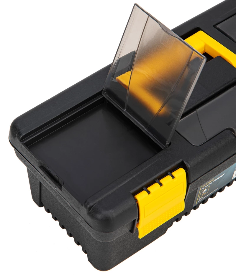 Plastic Tool Box Deli Tools EDL432412, 12'' (yellow)