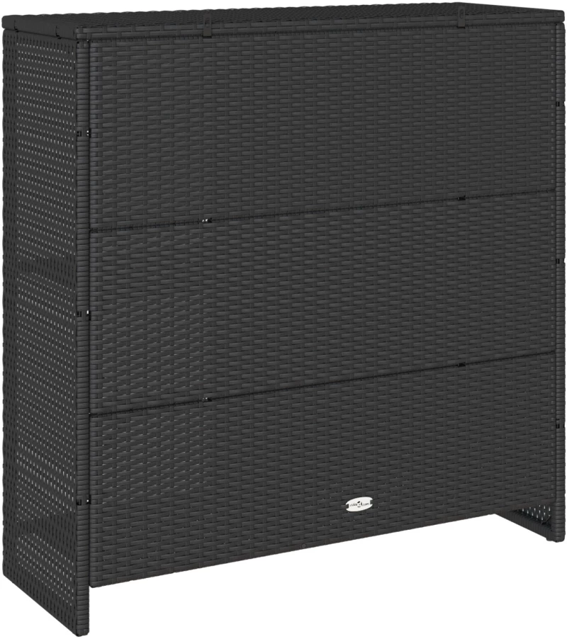 vidaXL Ντουλάπα αποθήκευσης Μαύρη 100x36x102 εκ. Ρατάν