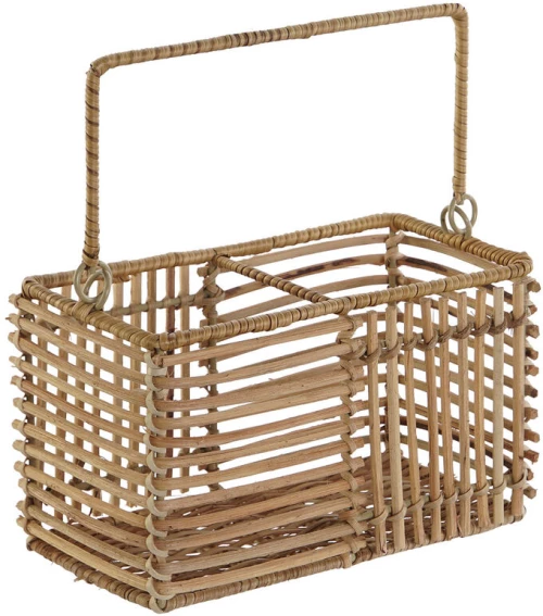 Καλάθι μαχαιροπίρουνα DKD Home Decor Καφέ Σίδερο 20 x 10 x 12 cm