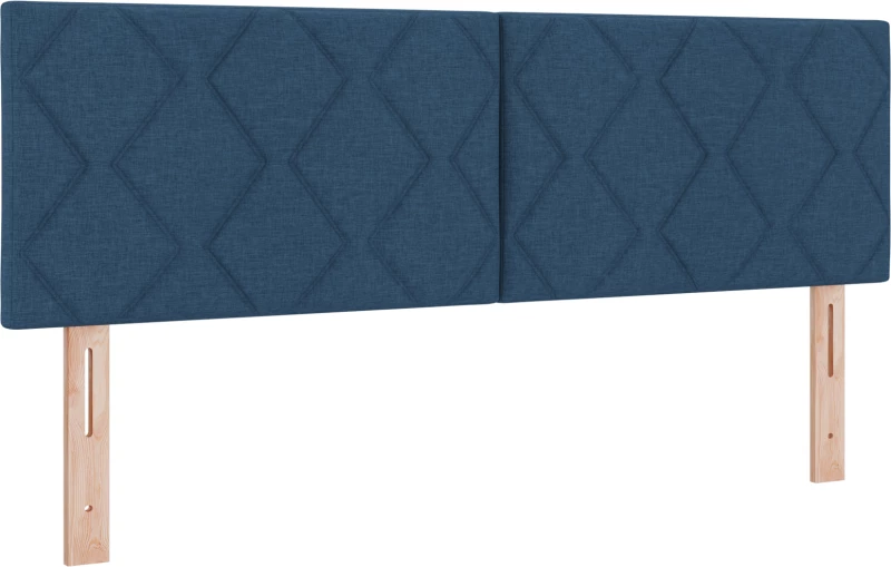 vidaXL κρεβάτι Box Spring με στρώμα σε μπλε χρώμα, 160 x 200 εκ., ύφασμα.