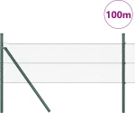vidaXL Εξάγωνος Φράχτης Γκρί 0.8x100 μ Ατσάλι