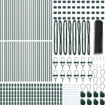 vidaXL Εξάγωνος Φράχτης Γκρί 0.8x100 μ Ατσάλι