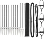 vidaXL Σετ Περίφραξης Σετ 2 Γκρι Ατσάλι, PVC 25 x 1.2 μ Ανθεκτικό