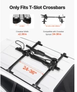 VEVOR Folding Roof Top Bike Rack Heavy Duty Car Bicycle Upright Mount Rack Lock