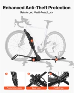 VEVOR Folding Roof Top Bike Rack Heavy Duty Car Bicycle Upright Mount Rack Lock