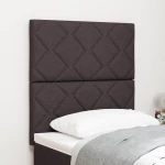 vidaXL LED Κεφαλάρι Σχέδιο Διαμαντιών Σκούρο Καφέ 80 εκ Ύφασμα