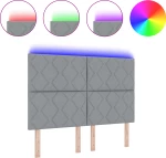 vidaXL LED Κεφαλάκι Διαμαντιών Ανοιχτό Γκρι 160 εκ. Ύφασμα