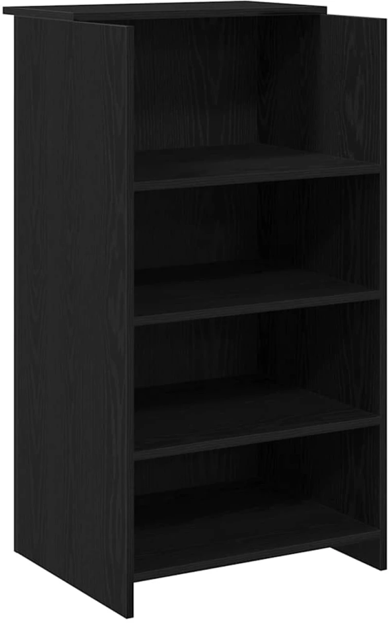 vidaXL Γραφείο υποδοχής Μαύρο 55x50x103,5 cm Κατασκευασμένο ξύλο