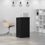 vidaXL Γραφείο υποδοχής Μαύρο 55x50x103,5 cm Κατασκευασμένο ξύλο