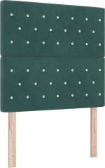 vidaXL Κρεβάτι Box Spring με Στρώμα Σκούρο Πράσινο 90x190 εκ. Βελούδο