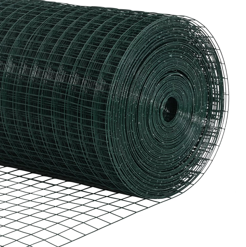 vidaXL Συγκολλητός Φράχτης Πράσινος 0.8x100 μ Σίδερο