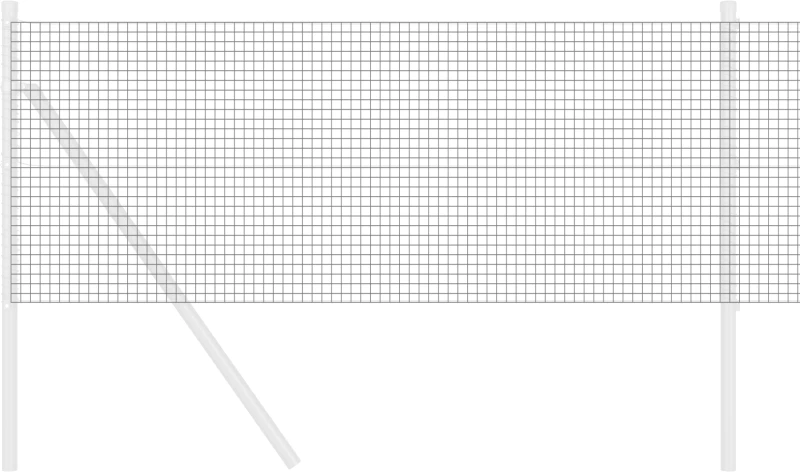 vidaXL Γκρι Συρμάτινος Φράχτης 0,8x10 μ Σίδερο