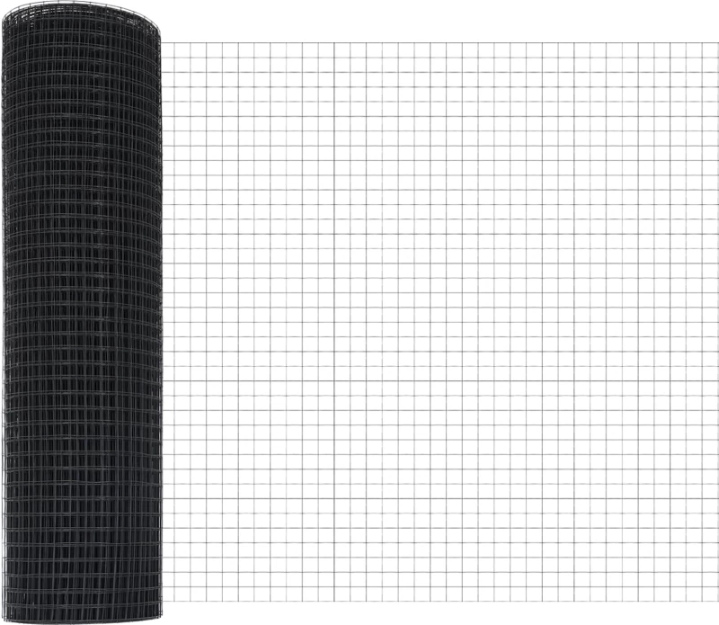vidaXL Γκρι Συρμάτινος Φράχτης 0,8x10 μ Σίδερο