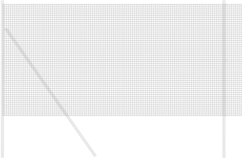 vidaXL Γκρι Συγκολλητός Φράχτης 1.4x25 μ Χάλυβας
