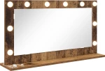 vidaXL Καθρέφτης Vanity Παλιό ξύλο Ξύλο, Γυαλί 80 x 45 x 18 εκ.
